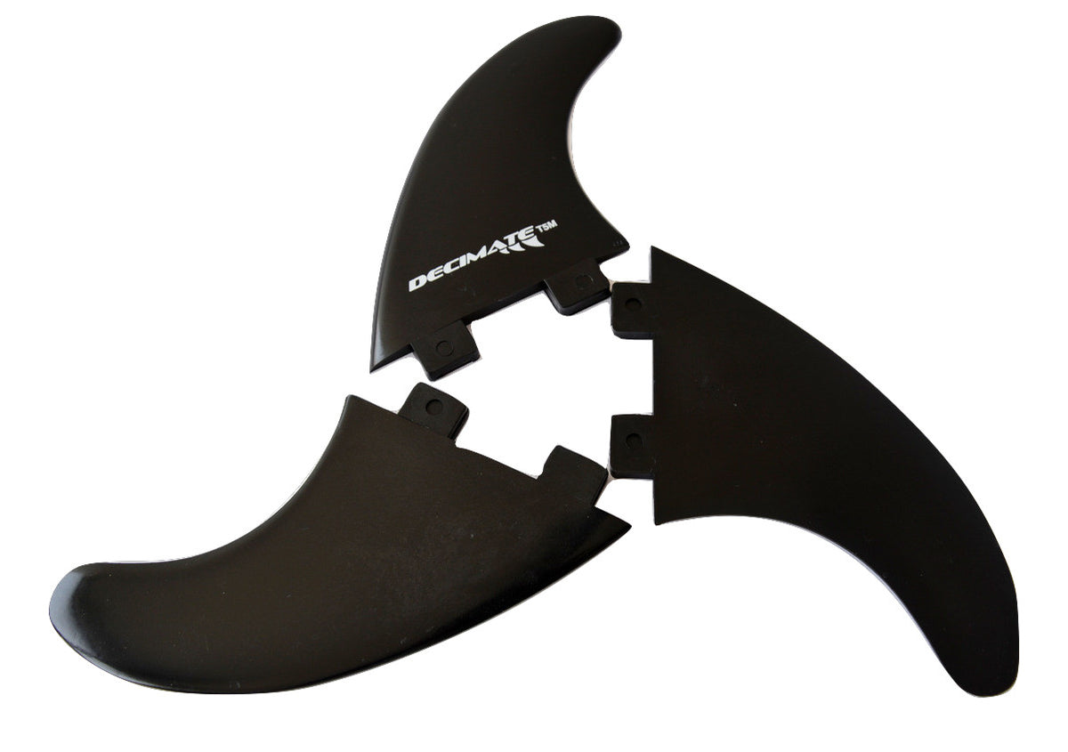 Set 3 Quillas para sistema Fcs Black Nylon